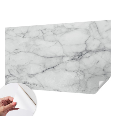 Removable wall mural with a marble elegance design