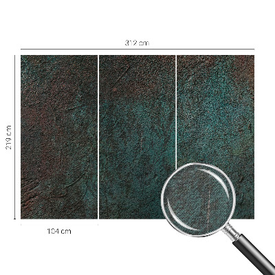 3D wall mural with a rustic surface