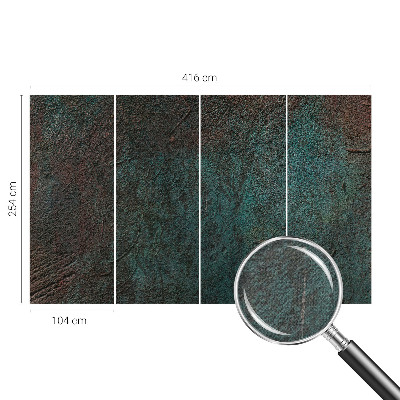 3D wall mural with a rustic surface