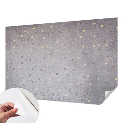 Nursery wall mural with a symmetrical dot pattern