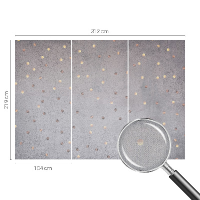 Nursery wall mural with a symmetrical dot pattern