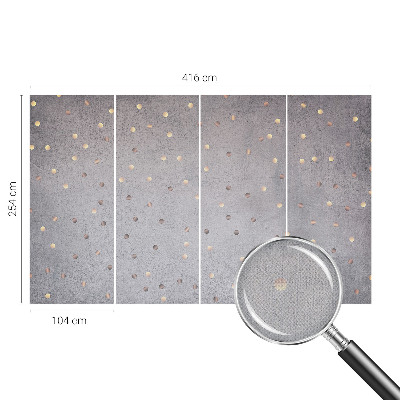 Nursery wall mural with a symmetrical dot pattern