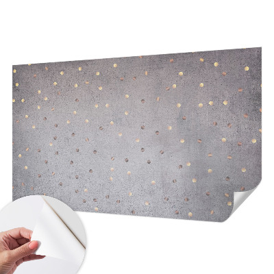 Nursery wall mural with a symmetrical dot pattern