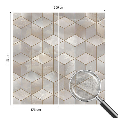 Children's wall mural with a geometric mosaic design