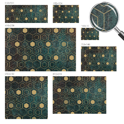 Peel and stick wall mural with a geometric hexagon pattern