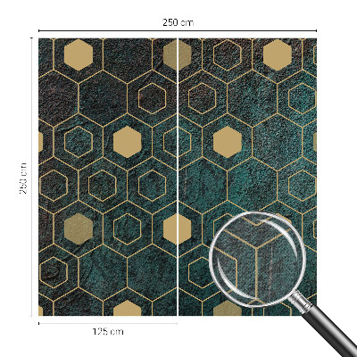 Peel and stick wall mural Geometric hexagons