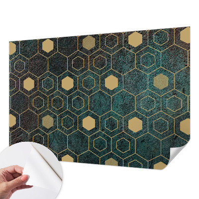 Peel and stick wall mural Geometric hexagons
