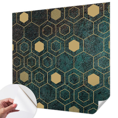 Peel and stick wall mural Geometric hexagons