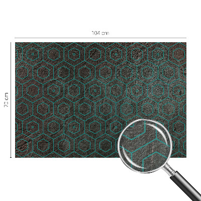 Self-adhesive wall mural with a geometric pattern