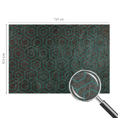 Self-adhesive wall mural with a geometric pattern