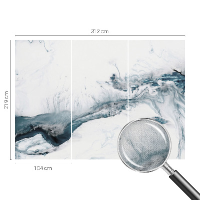 Removable wall mural with an abstract elegant design