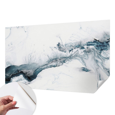 Removable wall mural with an abstract elegant design