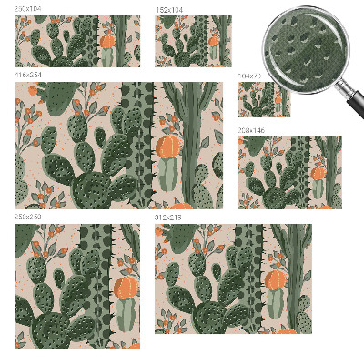 Removable wall mural wallpaper Green cacti