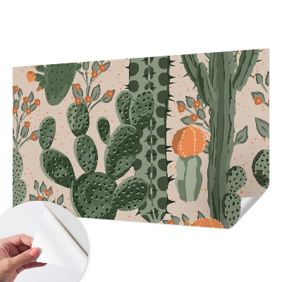 Removable wall mural wallpaper Green cacti