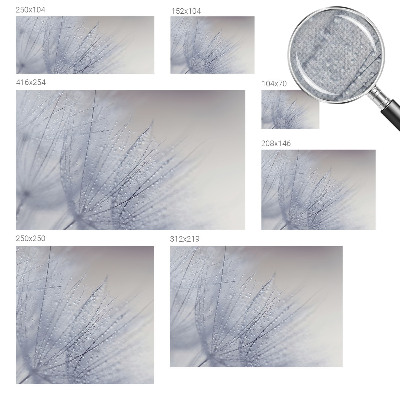 Peel and stick wall mural for living room featuring a dewy dandelion design