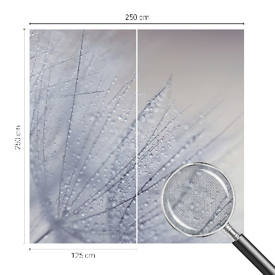 Peel and stick wall mural for living room featuring a dewy dandelion design