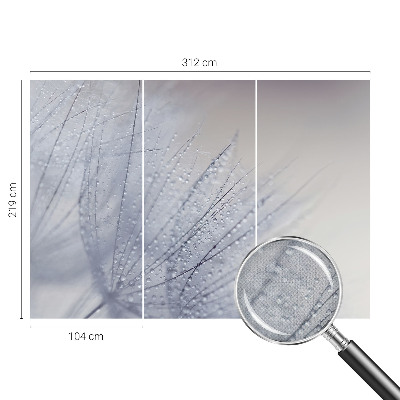 Peel and stick wall mural for living room Dewy dandelion