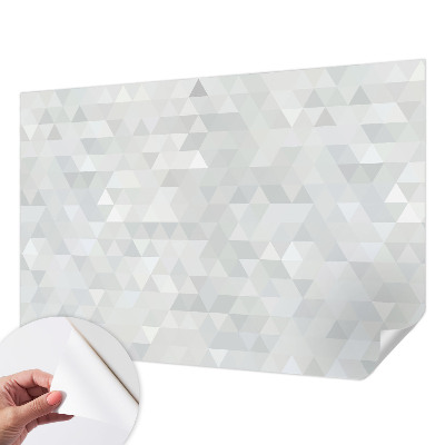 Peel and stick wall mural for bedroom with a gray patterned design