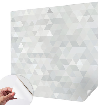 Peel and stick wall mural for bedroom with a gray patterned design