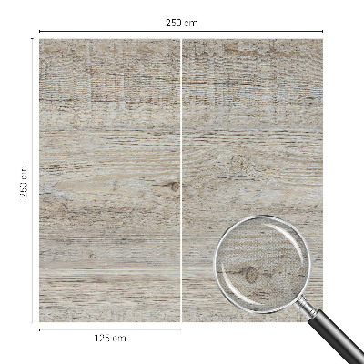 Nursery wall mural with wooden rings