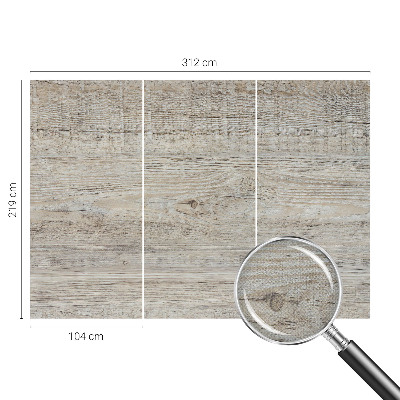 Nursery wall mural with wooden rings