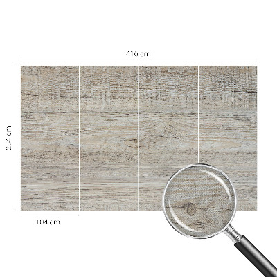 Nursery wall mural with wooden rings