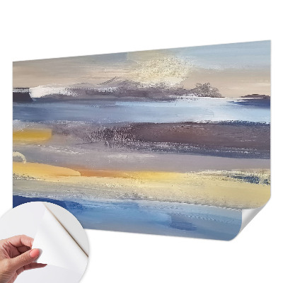 3D photo wallpaper mural showing a peaceful landscape