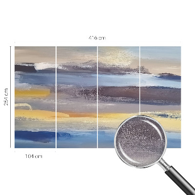 3D photo wallpaper mural showing a peaceful landscape