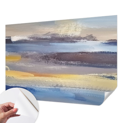 3D photo wallpaper mural showing a peaceful landscape