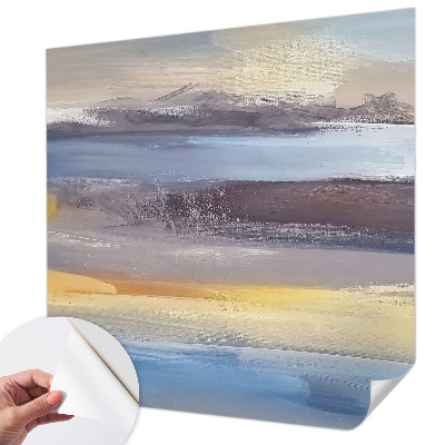 3D photo wallpaper mural showing a peaceful landscape