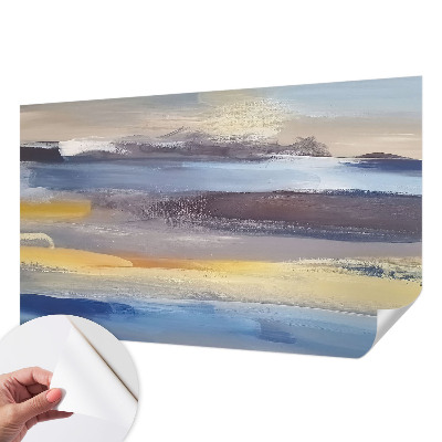 3D photo wallpaper mural showing a peaceful landscape