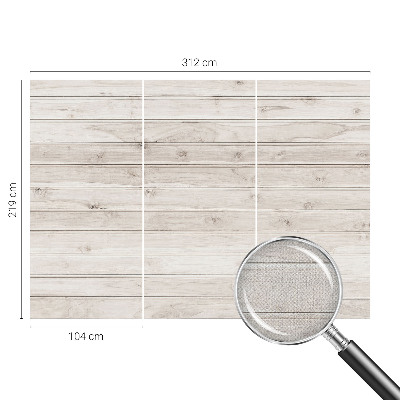 Peel and stick wallpaper mural with a natural wood look