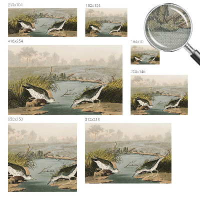 Children's wall mural featuring a peaceful landscape