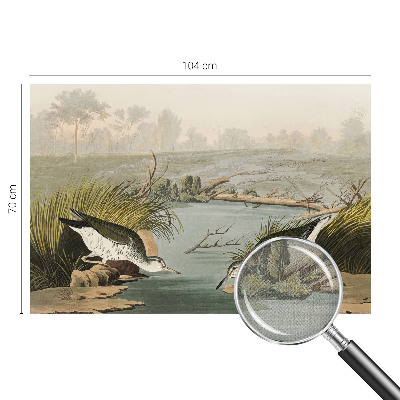 Children's wall mural featuring a peaceful landscape