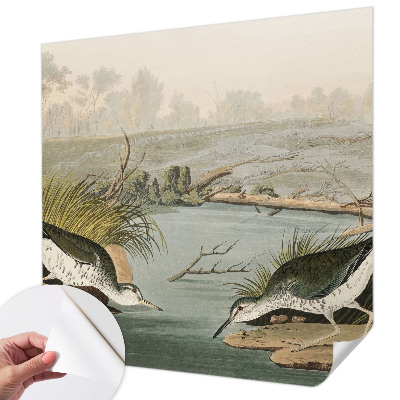 Children's wall mural featuring a peaceful landscape