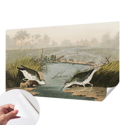 Children's wall mural featuring a peaceful landscape