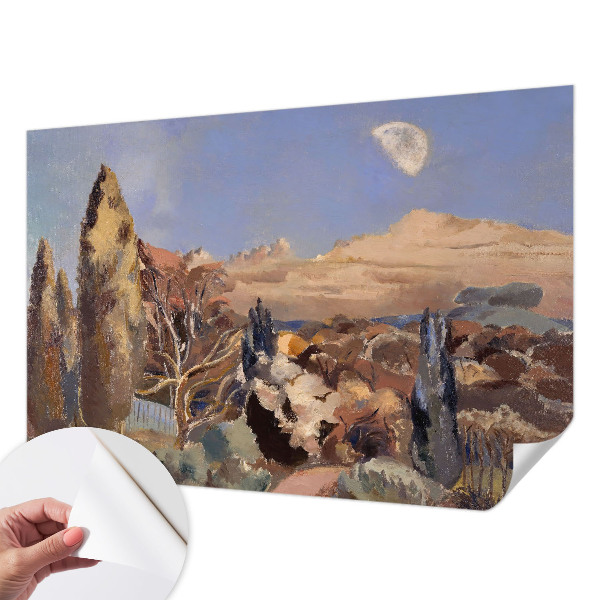 Removable wall mural featuring a forest landscape