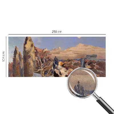 Removable wall mural featuring a forest landscape