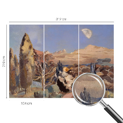 Removable wall mural featuring a forest landscape