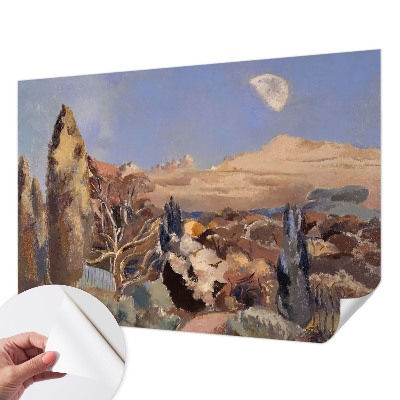 Removable wall mural featuring a forest landscape