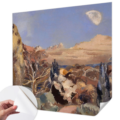 Removable wall mural featuring a forest landscape