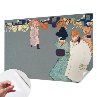 Peel and stick wall mural for kids' room with a coach costume theme