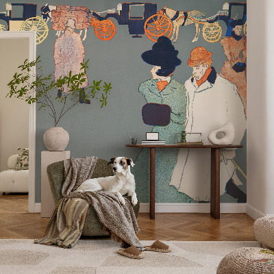 Peel and stick wall mural for kids' room with a coach costume theme
