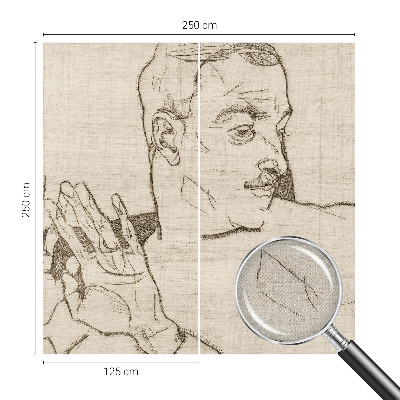3D photo wallpaper mural with a distinctive character