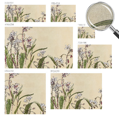 3D wall mural with a floral design