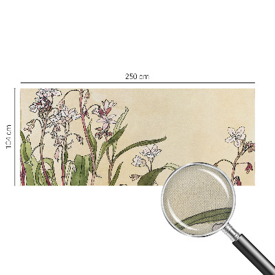 3D wall mural with a floral design