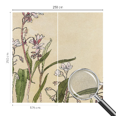 3D wall mural with a floral design
