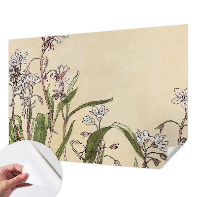 3D wall mural with a floral design