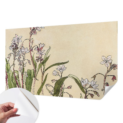 3D wall mural with a floral design