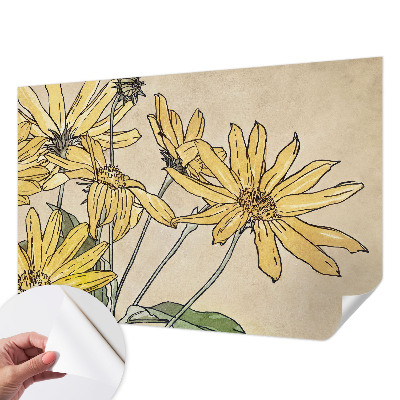 Nursery wall mural Watercolor flowers